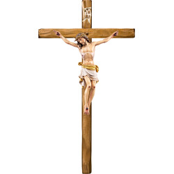 Cristo Pisa con espinas en cruz recta